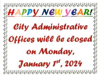 notice of office closure on January 1